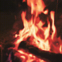 焚き火の炎のアニメーション